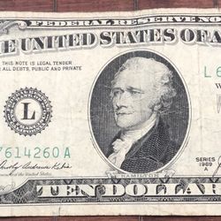 Vintage 1969A $10 Dollar Note