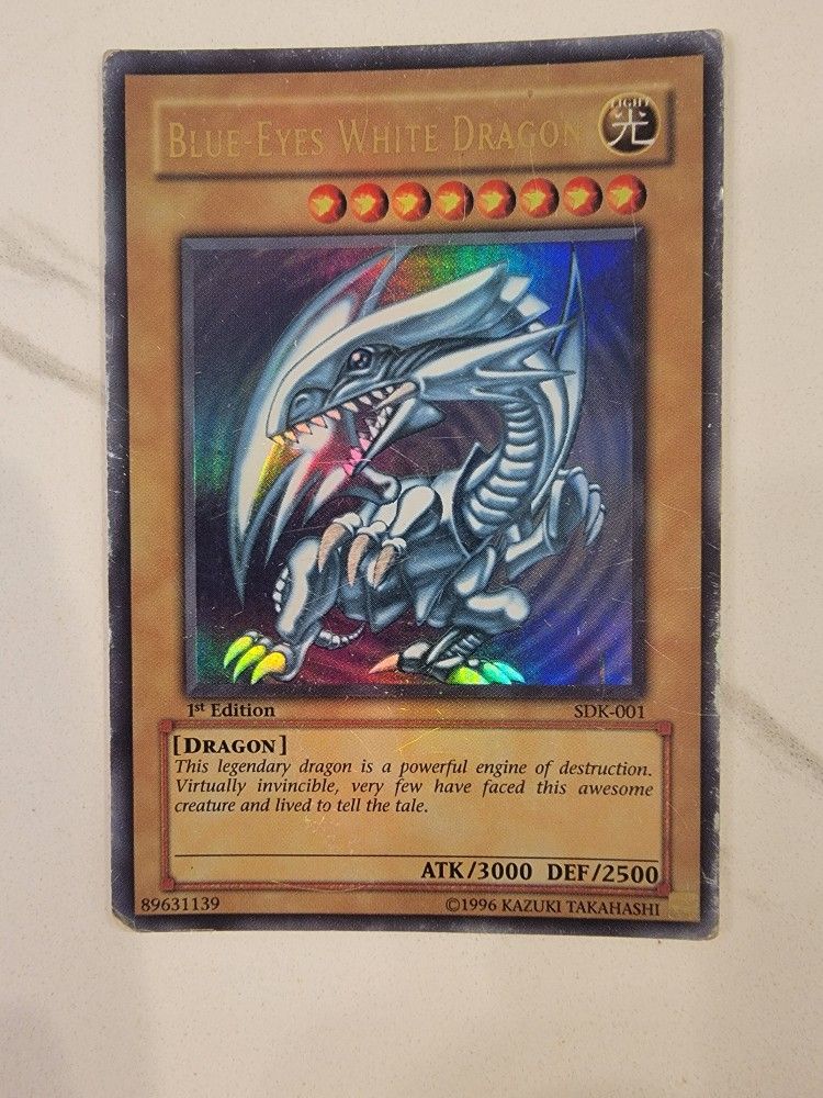 Blue Eyes White Dragon 1st Edition SDK-001 Asian English Version - Yugioh Card