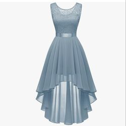 2025 Wedding Guest Party Prom Sleeveless Lace High Low Christmas Dress