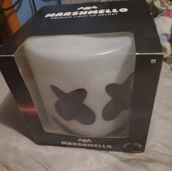 New In Box: Halloween Costume: Marshmello Premium LED Full-Head Helmet Mask: Brand New In box