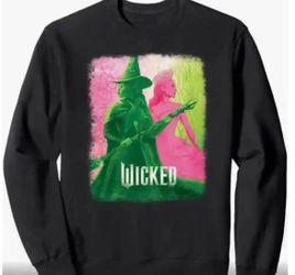 New Gildan Wicked Elphaba & Glinda Tonal Sweatshirt . 2xl Unisex. Black