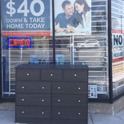 Dresser 9 Drawers In Any Color New-size-56W-16D-43H