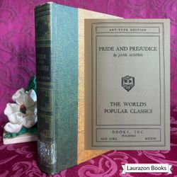 Pride and Prejudice by Jane Austen, Undated Art-Type Edition Vintage Book