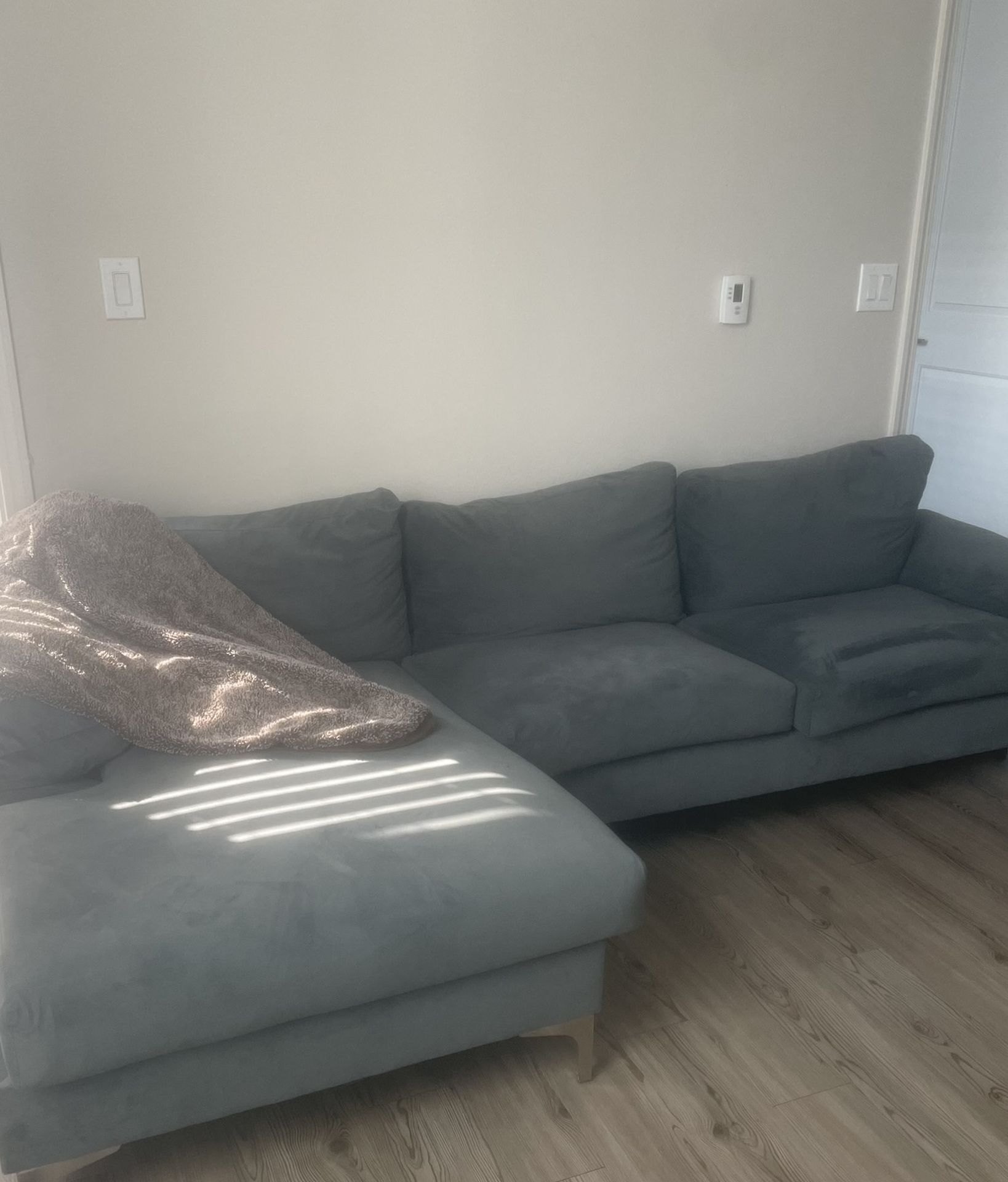 Grey Velvet Couch