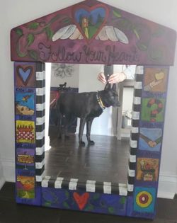 Vintage Stixx Handcarved Mirror