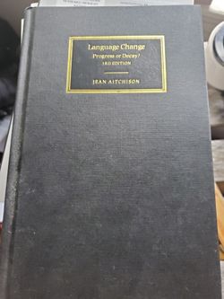 3rd Edition hardcover copy of Language Change: Progress or Decay? Jean Aitchison