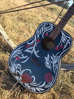 Custom Hand-Painted Yamaha F325 Acoustic Guitar – One of a Kind