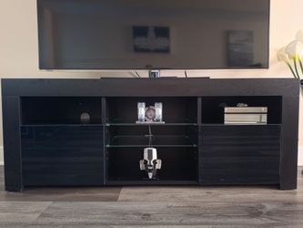Milano 65" Black Modern TV Stand + 58" Panasonic Smart TV (Bundle)