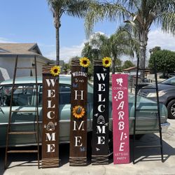 Porch Sign And Blanket Ladders For Sale