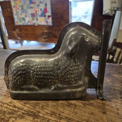 antique tin sheep chocolate mold