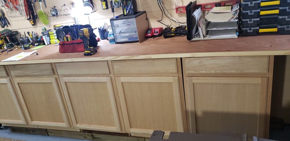 Brand New Unfinished Solid Oak Cabinets 
