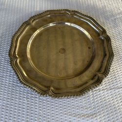 Vintage Silver Plated Scalloped Edge Plate 11”