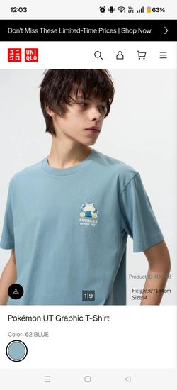 uniqlo mens pokemon  snorlax  size xl extra large used