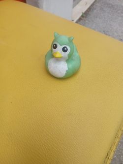 Duolingo Owl 2" Rubber Duck Green & White