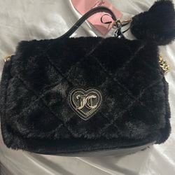 Juicy Couture Black Fluffy Crossbody