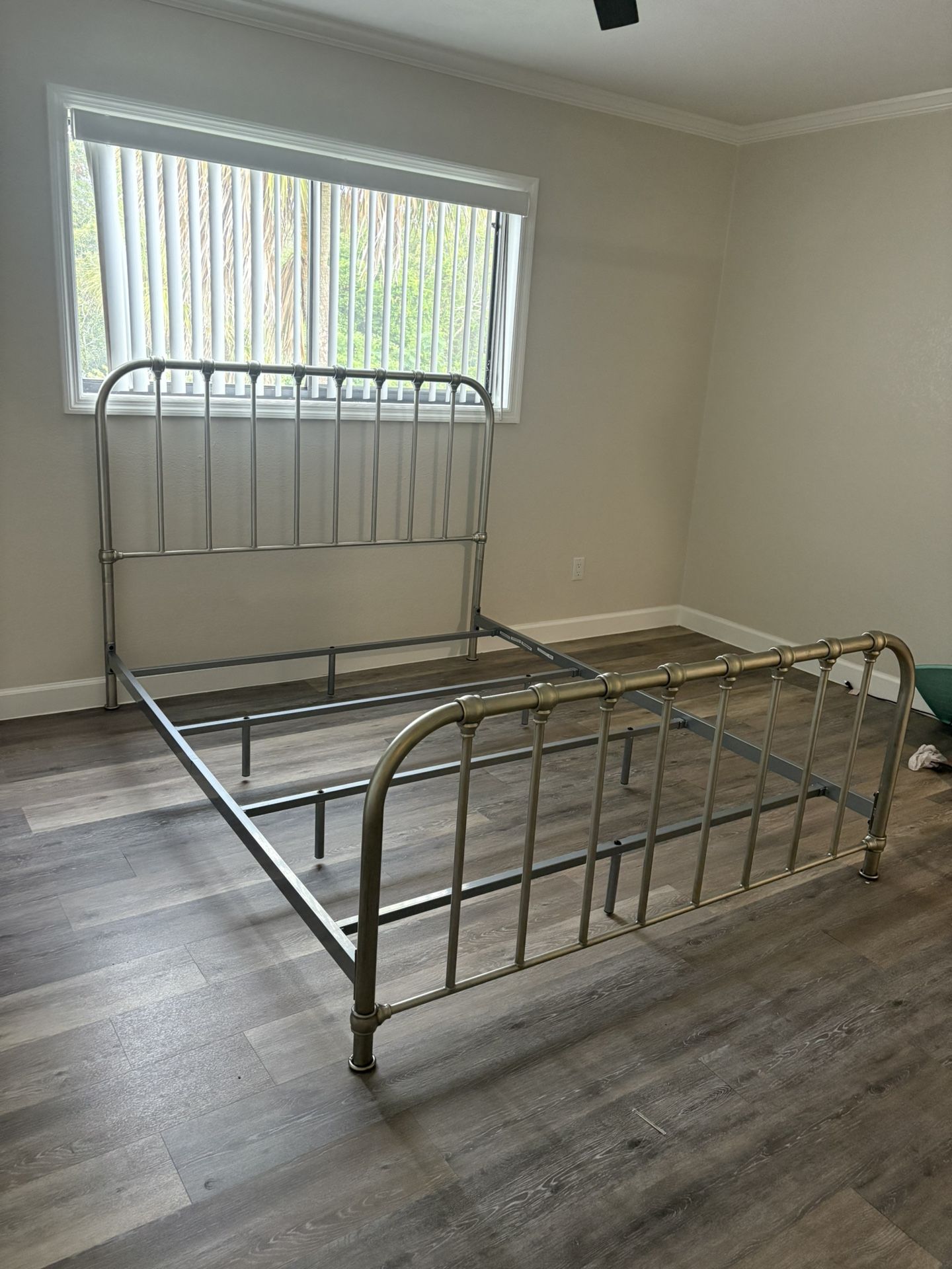 Queen metal bed frame