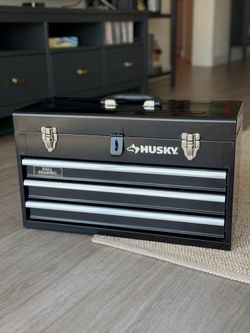 Husky Black 3-Drawer Tool Box – Like New Condition