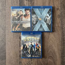 X-Men: First Class, Days of Future Past & Wolverine Blu-Ray & DVD Movies