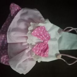 Pink Ruffle Dog Dress S
