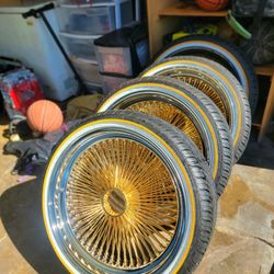 4x GOLD 150 SPOKES VOUGES 20in