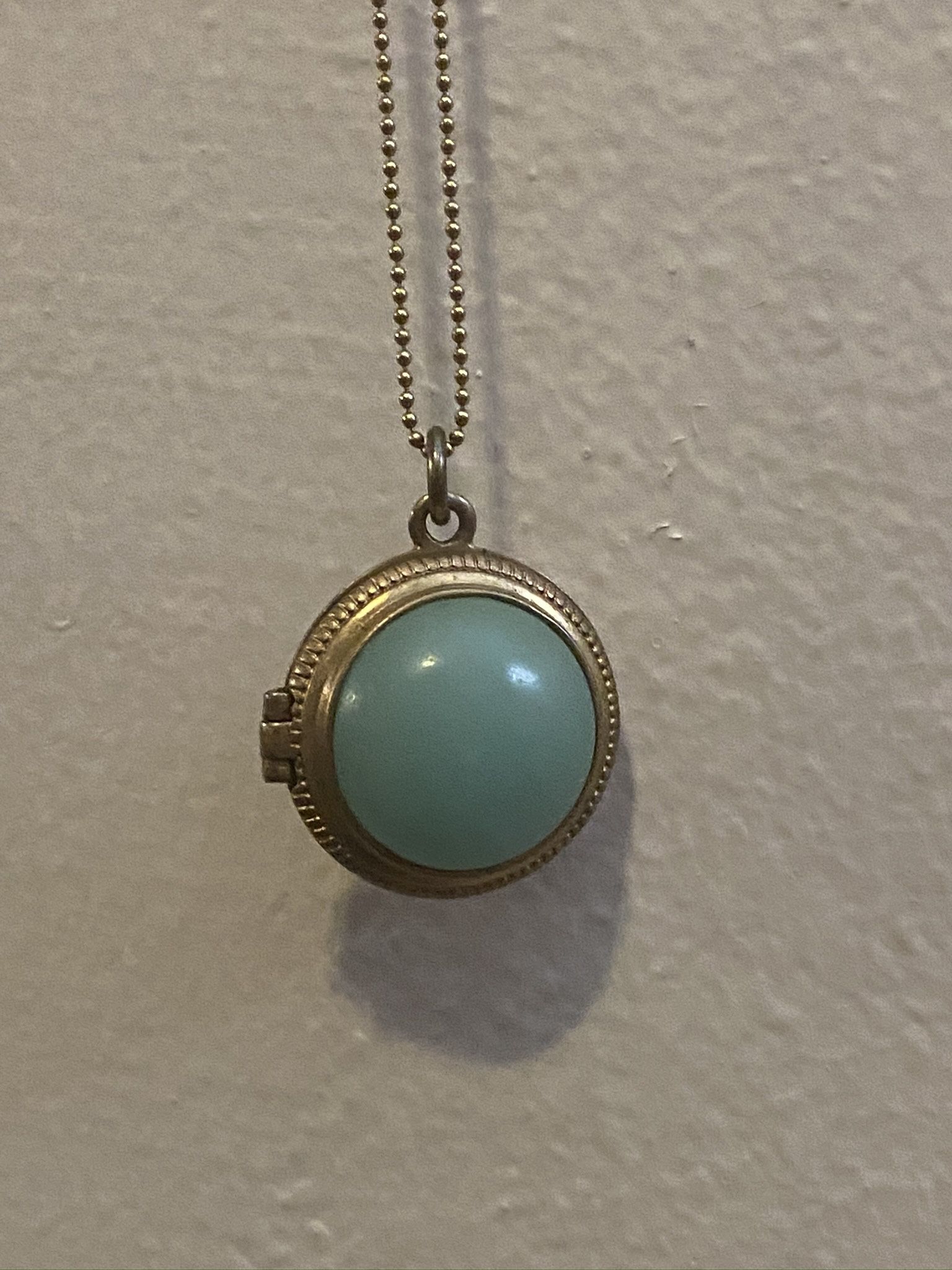 Gold And Green Locket Pendant
