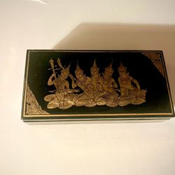Gold-Inlaid Jewelry Box from India