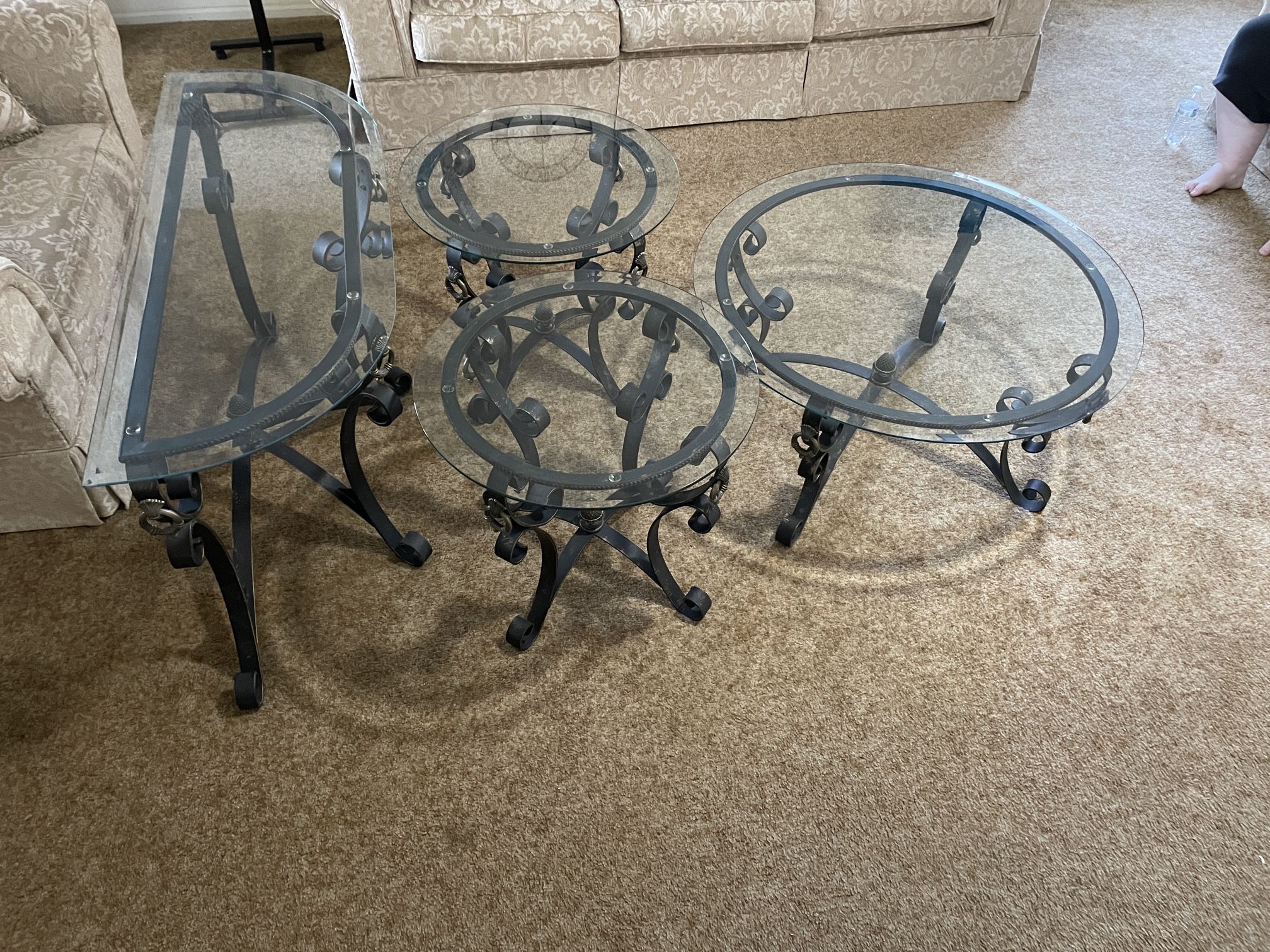 2 End Tables, Coffee table, And a Sofa table