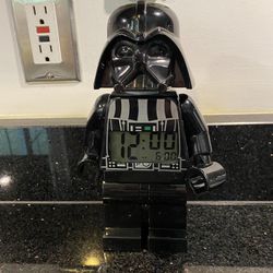 ClicTime Lego Star Wars Posable Darth Vader Digital Alarm Clock 9"
