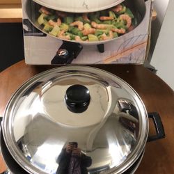 Stainless steel electric wok new in the box