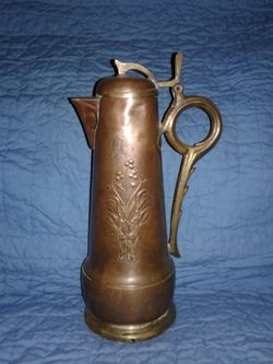 Copper water kettle 13in tall