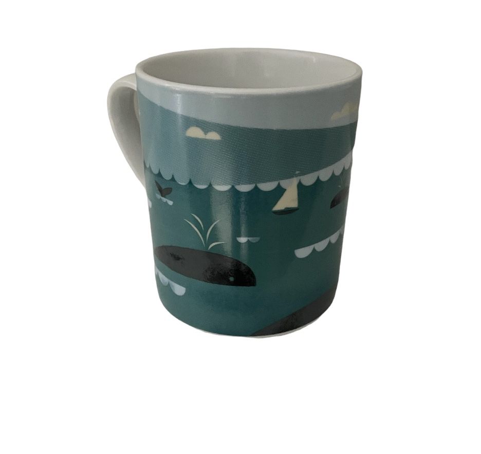 Magpie Whale Lighthouse Ocean Beach Sailboat Coffee Tea Mug