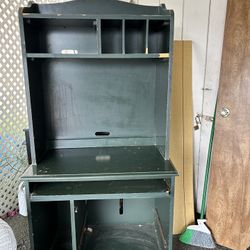 2 Piece Hutch China Cabinet Cupboard Desk