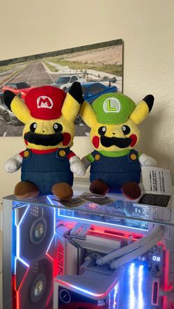 Pikachu Mario & Luigi Plush Set of 2