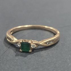 Emerald 14k Rose Gold Branch Entwined Band