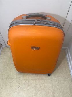 Orange Hard Shell Rolling Suitcase