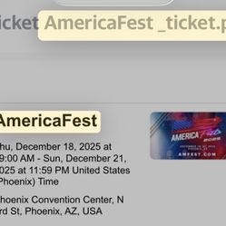 2 Tickets For AmericaFest