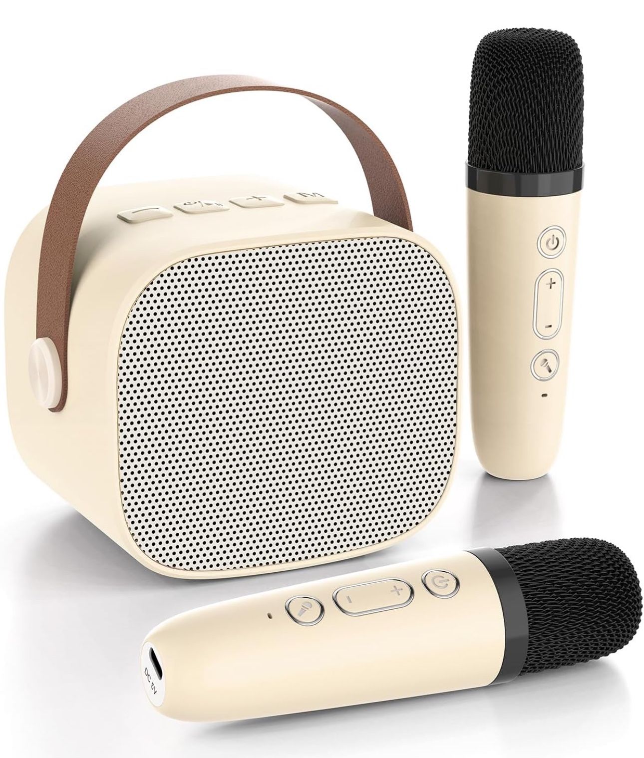 BRAND NEW 4 Magic Voices Mini Wireless Karaoke Machine with 2 Wireless Microphones for Kids