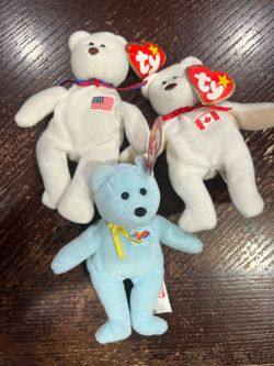 Vintage TY Teenie Beanie Babies Lot of 3 Liberty & Maple  McDonalds Happy Meal