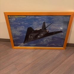 F 117 NightHawk .. military memorabilia photo frame 39” x 27” $50