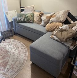 Sleeper sofa grey