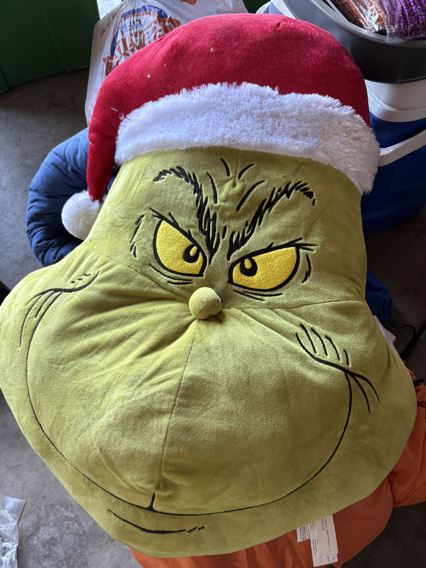 Grinch christmas decoration, hover board,baby feeding chair,sleeping bags