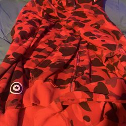 Red Bape Zip Up