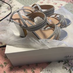 Like New Silver High Heels