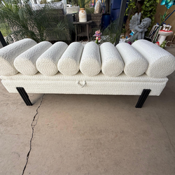 New in Box Ottoman Storage For Your Bedroom 52"×20"Color WhiteAvailable