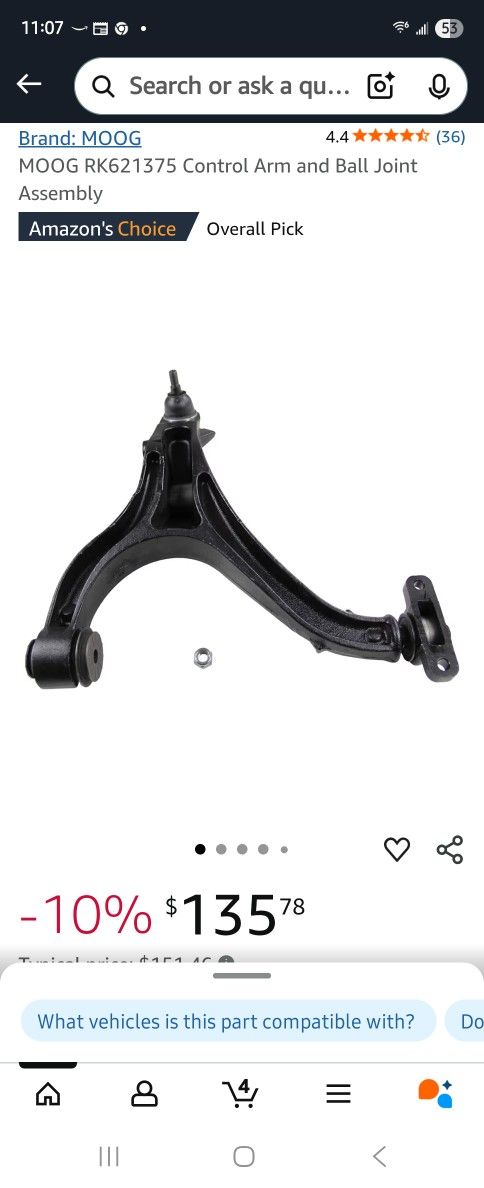Control Arm And Ball Joint