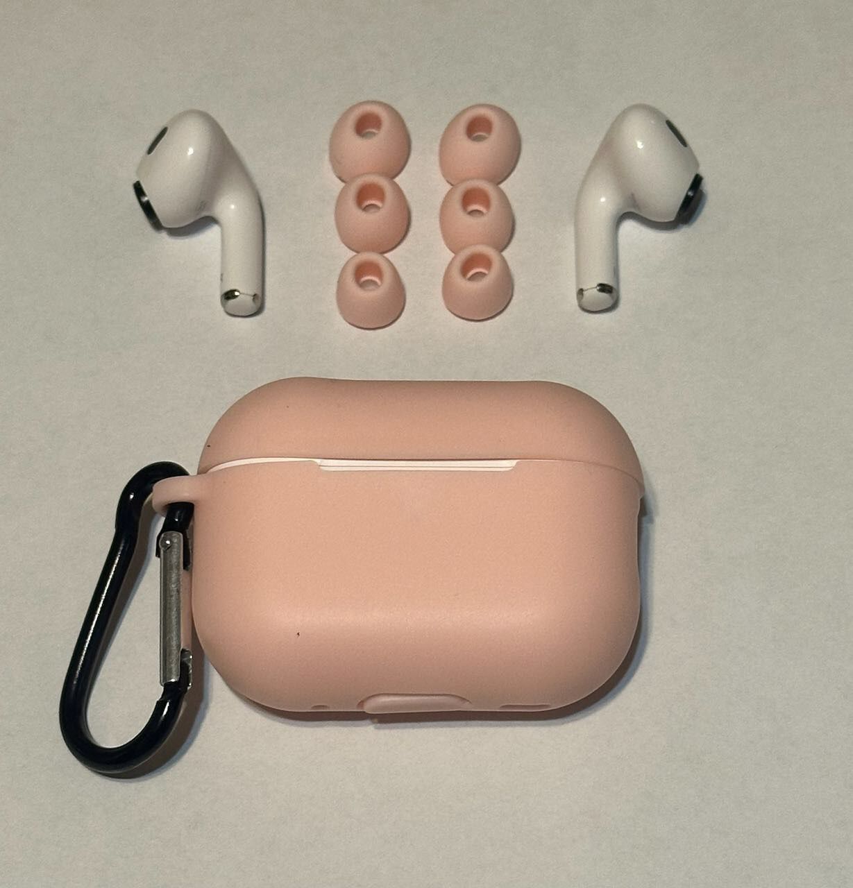Pink Silicone AirPod Case Cover And Tips 