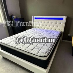 New Queen Bed Frame With Mattress 