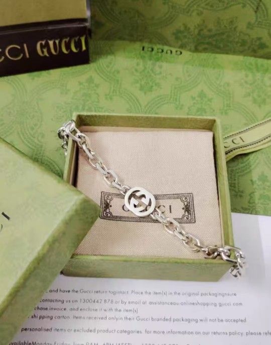 GUCCI Skeleton 925 Silver Couple's Bracelet