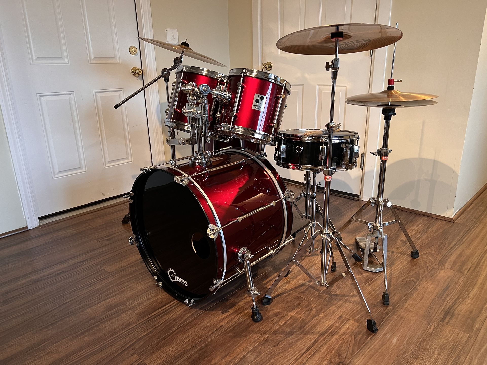 Sonor Force 2001 with Sabian cymbals and hardware - complete drum set