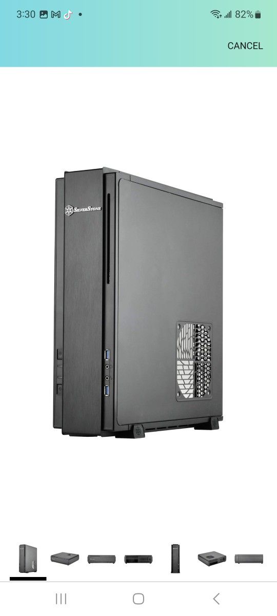 SilverStone Technology Milo Z Mini-Itx/DTX Small Form Factor SFX Computer Case with PCI-E Riser Card, Black SST-ML07B-USA